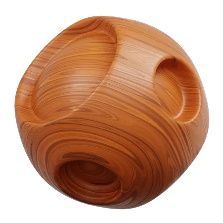 Dekorative Holzkugel  3D Icon