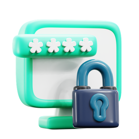 Dekstop lock  3D Icon