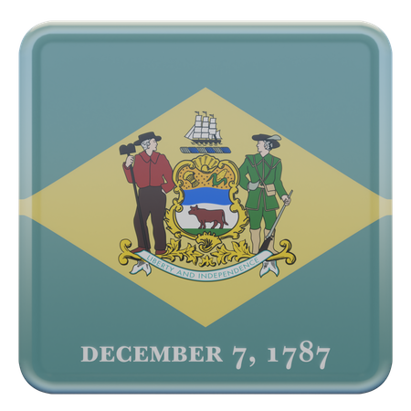 Delaware Flag  3D Flag