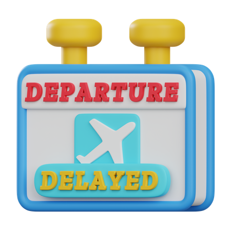 Delay Departure Board  3D Icon