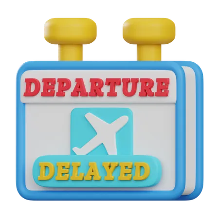 Delay Departure Board  3D Icon