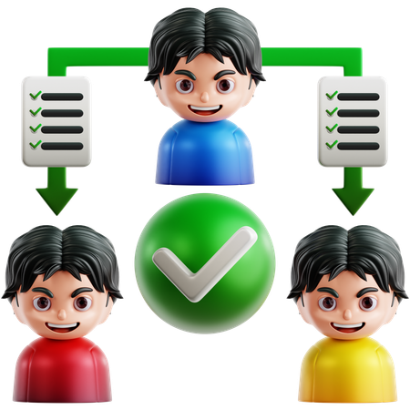 Delegação de tarefas  3D Icon