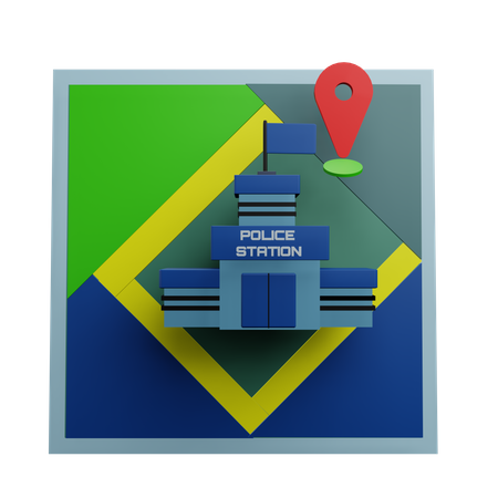 Localização da delegacia  3D Icon