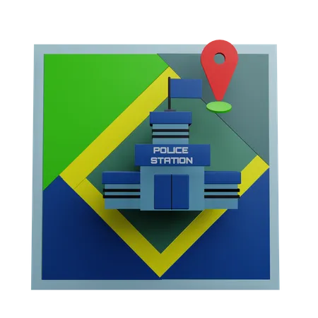 Localização da delegacia  3D Icon