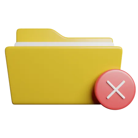 Excluir pasta  3D Icon