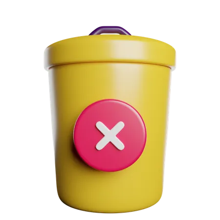 Delete Remove Trash 3D Icon