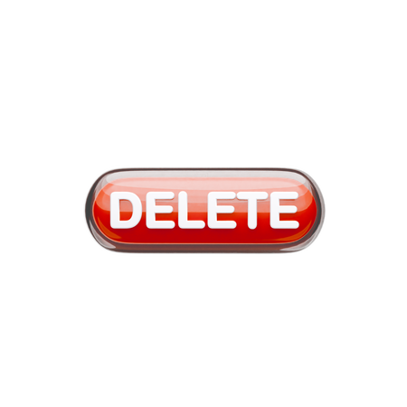 Delete  3D Icon