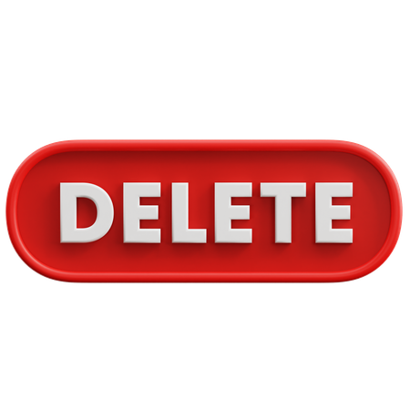 DELETE  3D Icon