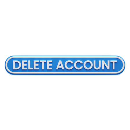 Delete Account Button  3D Icon