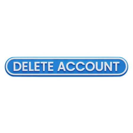 Delete Account Button  3D Icon