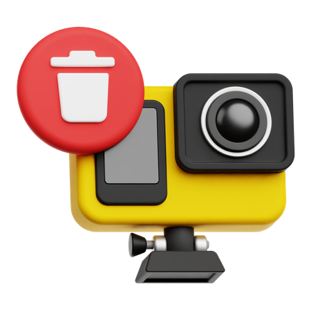 Delete Action Camera  3D Icon
