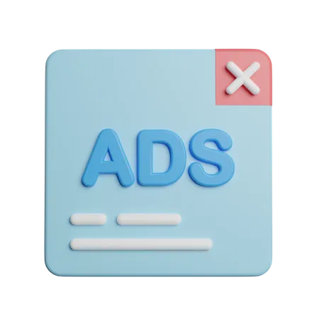 Delete Ads  3D Icon