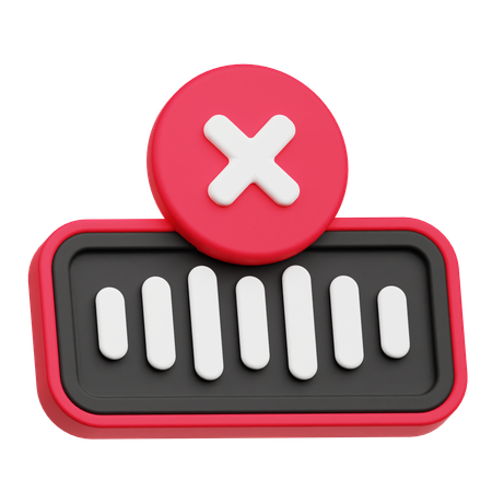 Delete Audio  3D Icon