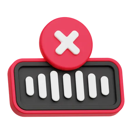 Delete Audio  3D Icon