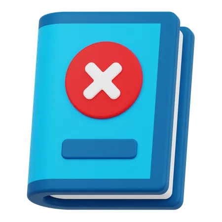 Delete Book  3D Icon