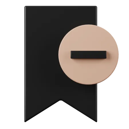 Delete Bookmark  3D Icon