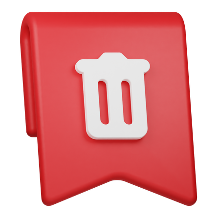 Delete Bookmark  3D Icon