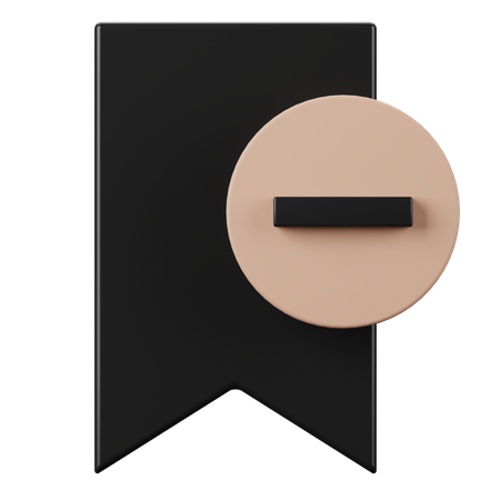 Delete Bookmark  3D Icon