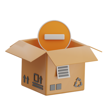 Delete Box  3D Icon