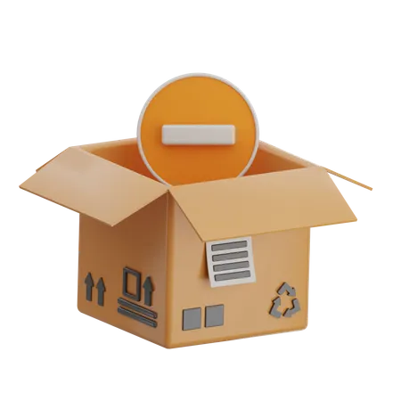 Delete Box  3D Icon