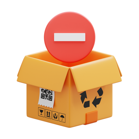 Delete Box  3D Icon