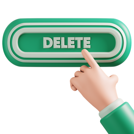 Delete button  3D Icon