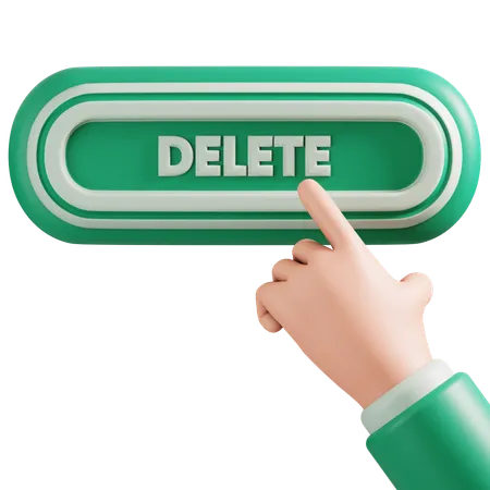 Delete button  3D Icon