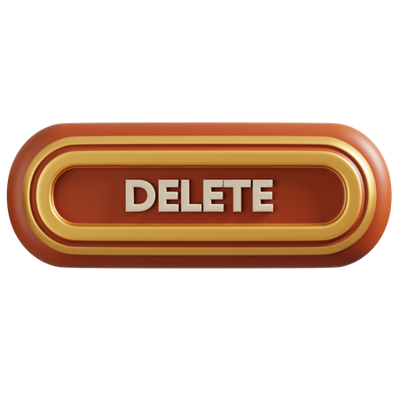 Delete button  3D Icon