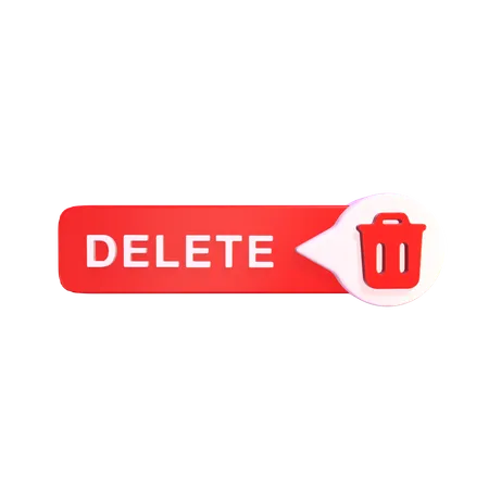 Delete Button  3D Icon