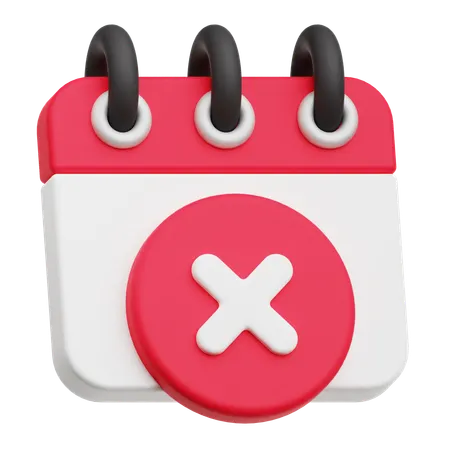 Delete Calendar  3D Icon