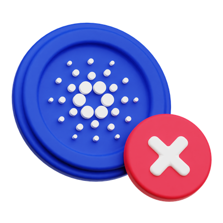 Delete Cardano  3D Icon