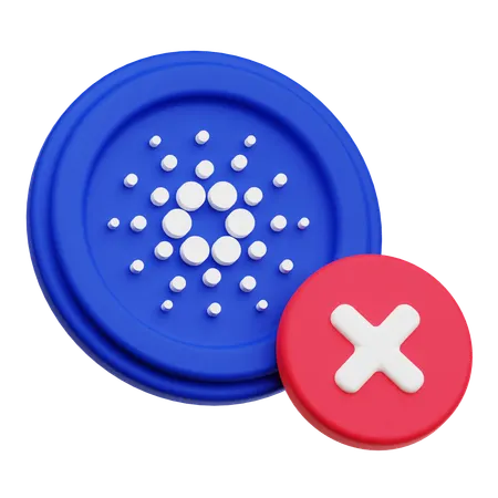Delete Cardano  3D Icon