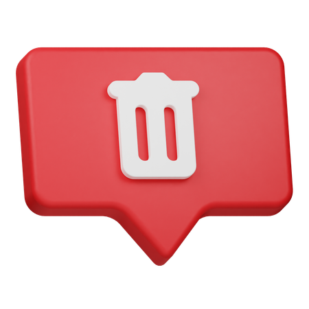 Delete Chat  3D Icon