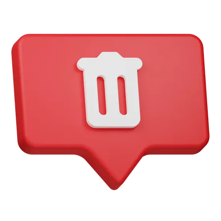 Delete Chat  3D Icon