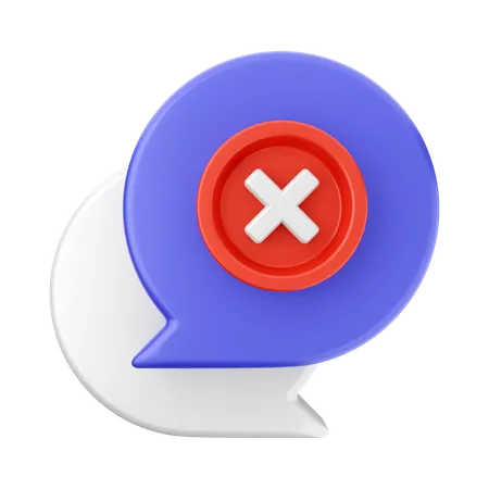 Delete Chat  3D Icon