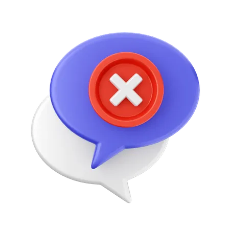 Delete Chat  3D Icon