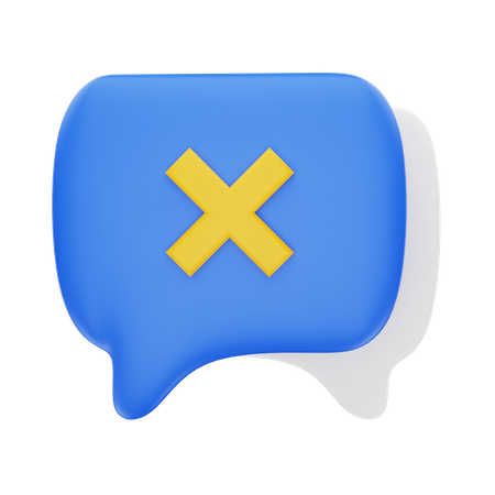Delete Chat  3D Icon
