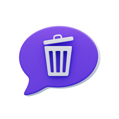 Delete Chat Bubble  3D Icon