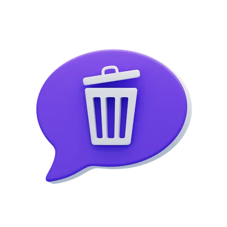 Delete Chat Bubble  3D Icon