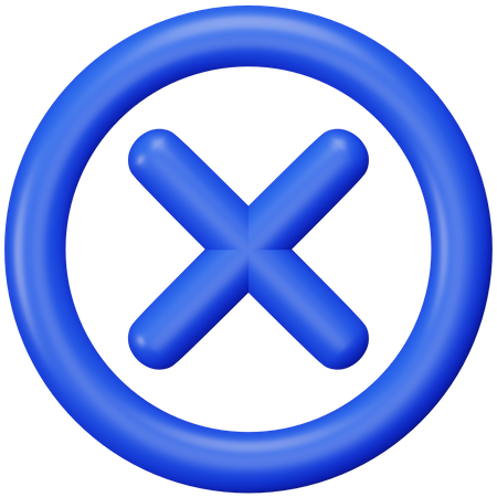 Delete Circle  3D Icon