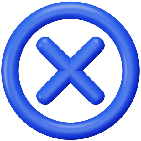 Delete Circle  3D Icon