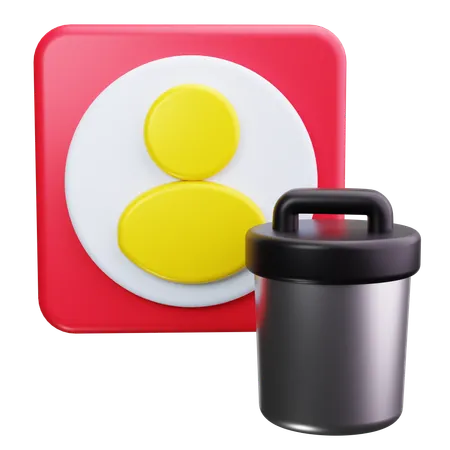 Delete Contact  3D Icon