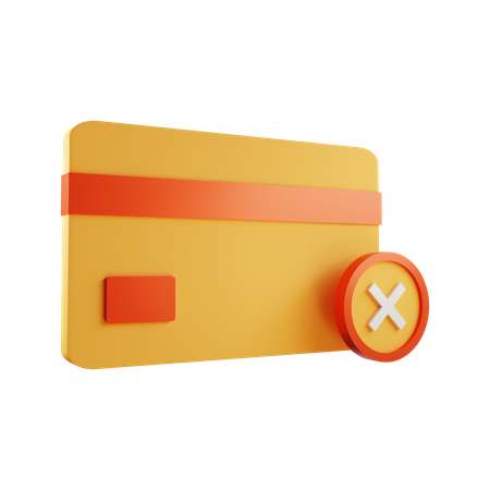 Delete Credit Card  3D Icon