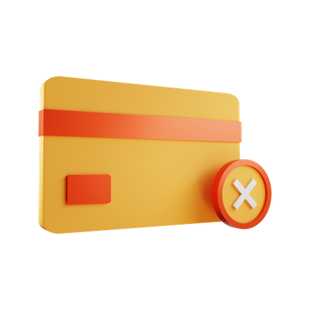 Delete Credit Card  3D Icon