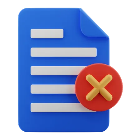 Delete document  3D Icon