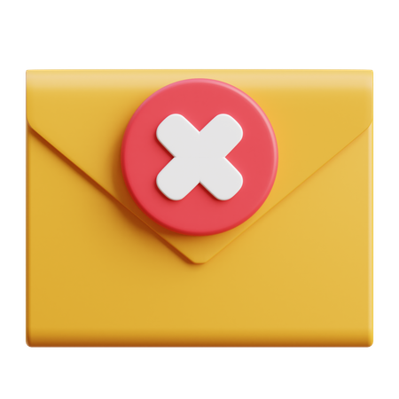 Delete Email  3D Icon