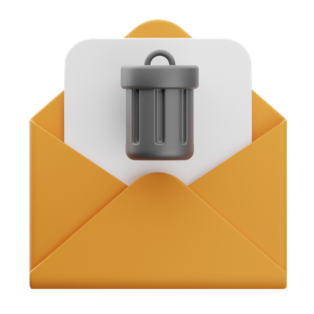 이메일 삭제  3D Icon