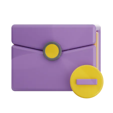 Delete Email  3D Icon