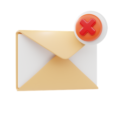 Delete Email  3D Icon