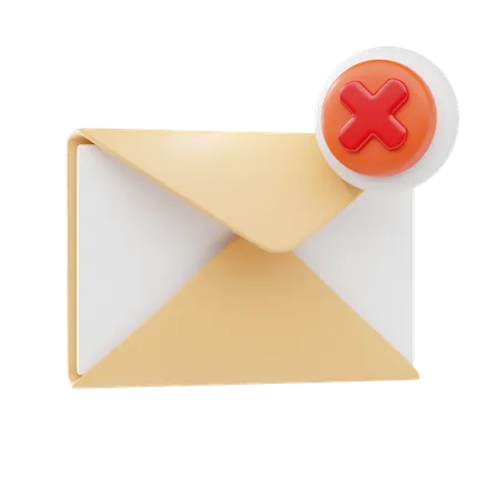 Delete Email  3D Icon